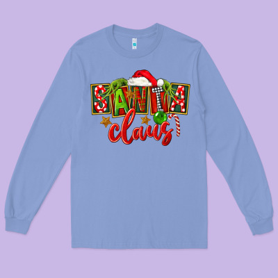 Christmas Santa Claus Long Sleeve Tee Designed By Fadigitalartstudio