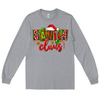 Heather Grey Christmas santa claus Long Sleeve Tee - FaDigitalArtStudio