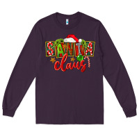 Plum Christmas santa claus Long Sleeve Tee - FaDigitalArtStudio