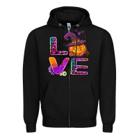 Black halloween love Zipper Hoodie - AdoDesignShop