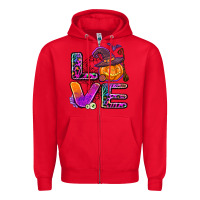 Red halloween love Zipper Hoodie - AdoDesignShop