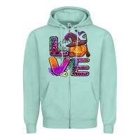 Seafoam halloween love Zipper Hoodie - AdoDesignShop
