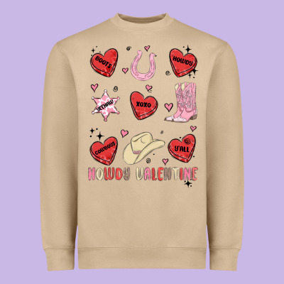 Heavyweight Sweatshirt howdy valentine copy