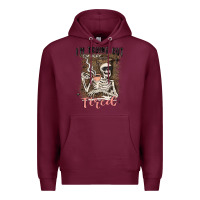 Burgundy im trying but tired Premium Hoodie - MaliasSmallBusiness