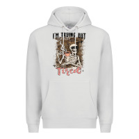 Dove Grey im trying but tired Premium Hoodie - MaliasSmallBusiness