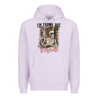 Lilac im trying but tired Premium Hoodie - MaliasSmallBusiness