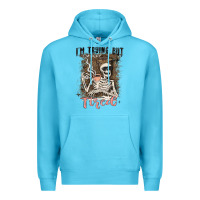 Ocean Blue im trying but tired Premium Hoodie - MaliasSmallBusiness