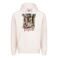 Pale Pink im trying but tired Premium Hoodie - MaliasSmallBusiness