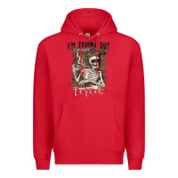 Red im trying but tired Premium Hoodie - MaliasSmallBusiness