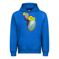 Cobalt Opunthia Santa Rita Cactus Urban Hoodie - LillyAllenDesigns