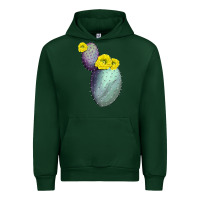 Forest Green Opunthia Santa Rita Cactus Urban Hoodie - LillyAllenDesigns