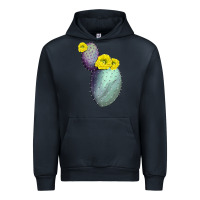 Navy Opunthia Santa Rita Cactus Urban Hoodie - LillyAllenDesigns