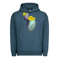 Pigment Midnight Navy Opunthia Santa Rita Cactus Urban Hoodie - LillyAllenDesigns