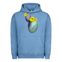 Pigment Pebble Blue Opunthia Santa Rita Cactus Urban Hoodie - LillyAllenDesigns