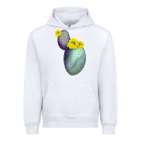 White Opunthia Santa Rita Cactus Urban Hoodie - LillyAllenDesigns