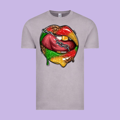 Vintage Tee juneteenth day lips
