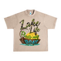 French Oak lake life floats my boat Urban Heavy Tee - BarkalooDesign