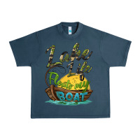 Midnight Navy lake life floats my boat Urban Heavy Tee - BarkalooDesign