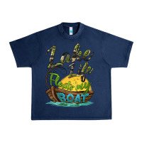 Navy lake life floats my boat Urban Heavy Tee - BarkalooDesign