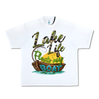 White lake life floats my boat Urban Heavy Tee - BarkalooDesign