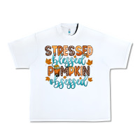 White stressed blessed pumpkin obsessed Urban Heavy Tee - Zillion Design Studio