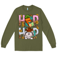 Army Green Western Hip hop Bunny Long Sleeve Tee - Neo Western