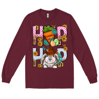 Burgundy Western Hip hop Bunny Long Sleeve Tee - Neo Western