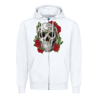White skull cactus Zipper Hoodie - JahusDesignShop