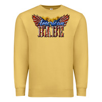 Antique Gold American Babe With Sunflowers Premium Sweatshirt - LillyAllenDesigns