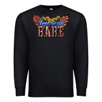 Black American Babe With Sunflowers Premium Sweatshirt - LillyAllenDesigns