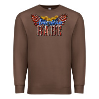 Chestnut American Babe With Sunflowers Premium Sweatshirt - LillyAllenDesigns