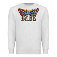 Oatmeal Heather American Babe With Sunflowers Premium Sweatshirt - LillyAllenDesigns
