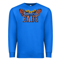 True Royal American Babe With Sunflowers Premium Sweatshirt - LillyAllenDesigns