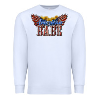 White American Babe With Sunflowers Premium Sweatshirt - LillyAllenDesigns