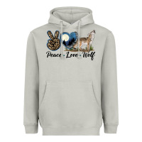 Moon Dust Peace Love Wolf Heavyweight Hoodie - LillyAllenDesigns