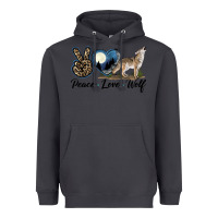 Smoke Peace Love Wolf Heavyweight Hoodie - LillyAllenDesigns