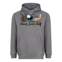 Storm Peace Love Wolf Heavyweight Hoodie - LillyAllenDesigns