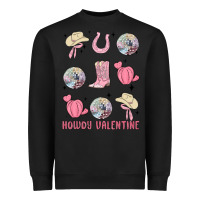 Black howdy valentine Heavyweight Sweatshirt - MaliasSmallBusiness