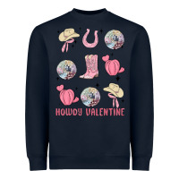 Navy howdy valentine Heavyweight Sweatshirt - MaliasSmallBusiness