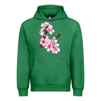 Emerald Peach Blossom Illustrations Urban Hoodie - LillyAllenDesigns