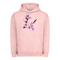 Pigment Salmon Peach Blossom Illustrations Urban Hoodie - LillyAllenDesigns