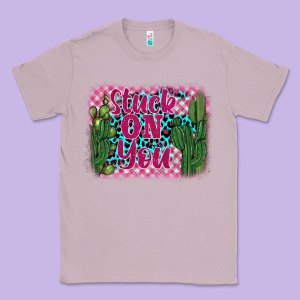 Stuck On You Cactus Classic Tee Designed By Barkaloodesign