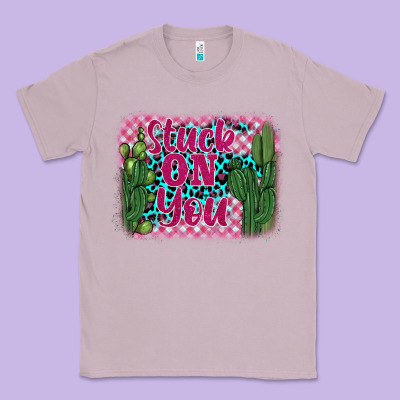 Stuck On You Cactus Classic Tee Designed By Barkaloodesign