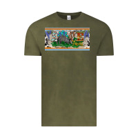 Vintage Olive love texas armadillo license plate Vintage Tee - BarkalooDesign