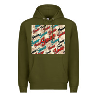 Army Green senior Premium Hoodie - NancyCooperArtShop