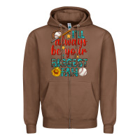 Chestnut i'll always be your biggest fan baseball Zipper Hoodie - BundleAndBundleShop