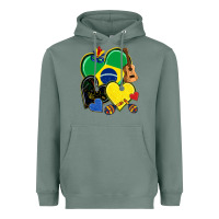 Sage brazil hearts Heavyweight Hoodie - NancyCooperArtShop