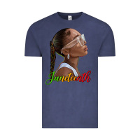 Vintage Denim juneteenth black woman Vintage Tee - texasbilliewilder