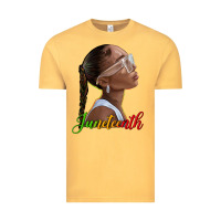 Vintage Mustard juneteenth black woman Vintage Tee - texasbilliewilder