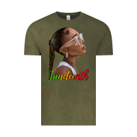 Vintage Olive juneteenth black woman Vintage Tee - texasbilliewilder